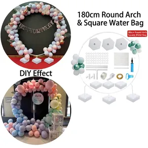 Large Round Circle Balloon Arch Frame Kit For Wedding Party Backdrop Decoration Heart Shape DIY Support Stand Garden Yard Garland Kit
