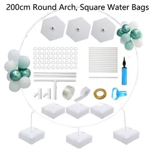 200cm round balloon arch kit with square water bags and pump for party decor