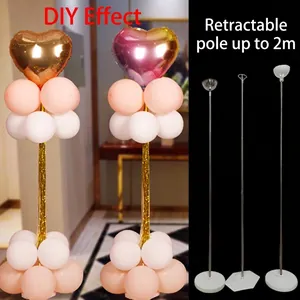 Adjustable Telescopic Balloon Stand Column For Wedding Party Decoration Stable Pole With Base And Water Bag Festive Ceremony Support