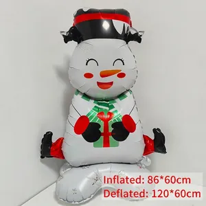 Decorative large standing snowman foil balloon for Christmas holiday party atmosphere