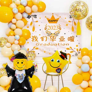 Set di palloncini per diploma 2023 con palloncini a stella e figura per decorazione scuola