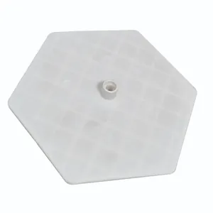 White hexagonal plastic balloon column base for wedding party decorations support