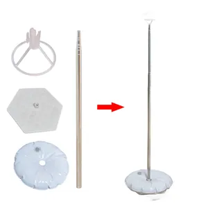 Professional telescopic balloon column stand set with heavy water base for party event decorations