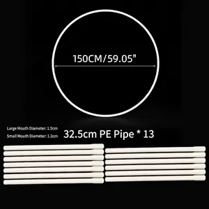 150cm large white PE balloon arch stand hoop set for wedding and birthday decorations