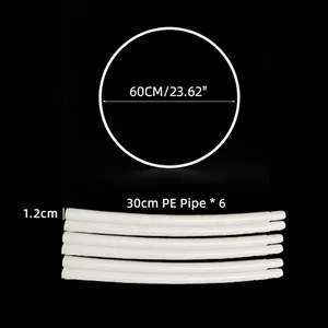 60cm white balloon arch circle frame with assembly PE tubes for party decoration