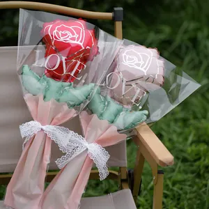 Romantic red and pink rose foil balloon bouquets for Mother's Day and Valentine's Day gifts