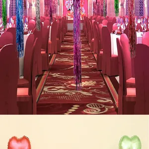 Colorful 1 meter foil fringe curtains used for wedding banquet hall ceiling decorations