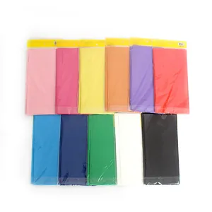 Assorted multi-color disposable waterproof plastic tablecloths 137x183cm for party events