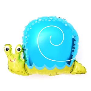 Large snail-shaped foil balloon for insect themed birthday party decor