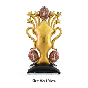 Palloncino foil a forma di trofeo di football americano da 82x150cm per decorazioni