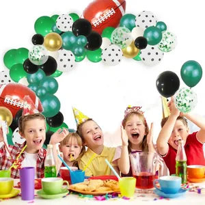 Grüner Fußball und Soccer Ballon Girlande Bogen Set für Sport Themenparty Dekorationen
