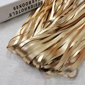 Premium golden metallic foil fringe curtain backdrop for birthday party decorations