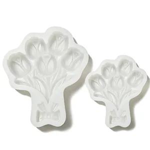 Moule à gâteau en silicone bouquet de tulipes pour desserts mousse chocolat fête des mères