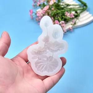 Close-up of 3D lotus flower silicone mold for DIY cake and chocolate decoration