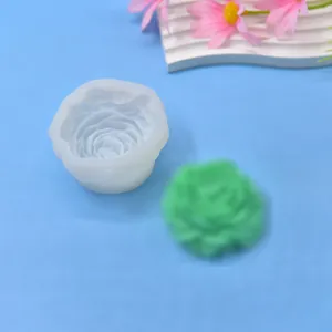 Detaillierte Makroansicht der Blumen Silikonform für DIY Kerzen und Bastelarbeiten