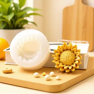 Sunflower Daisy Silicone Mold For DIY Candle Soap Plaster Aromatherapy Stone Handmade Floral Sun Flower Crafting Silicone Mold