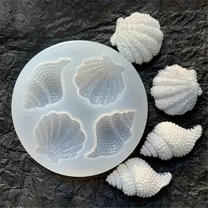 Muschel Schnecke Silikonform Spiegeloberfläche DIY Harzgussform Für Die Schmuckherstellung Home Craft Dekoration Weiß Grau