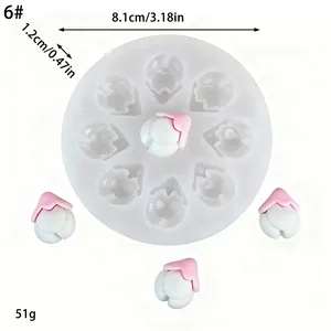 Molde de silicona con flores para decorar pasteles, 8,1 cm de diámetro y 51g de peso