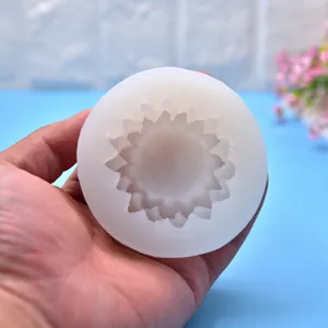 Detailed view of the sunflower daisy silicone mold for DIY soap and candle making