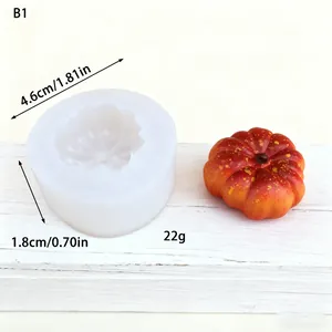 Vista dettagliata dello stampo in silicone a zucca con diametro di 4,6 cm e misure
