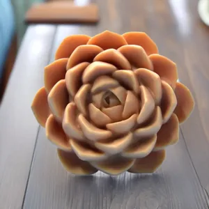 Elegante handgefertigte 3D-Kerze in Blumenform für Heimdekoration und Aromatherapie