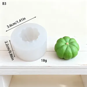 Dettaglio stampo in silicone per mini zucca con dimensioni diametro 3,6 cm e altezza 2,2 cm