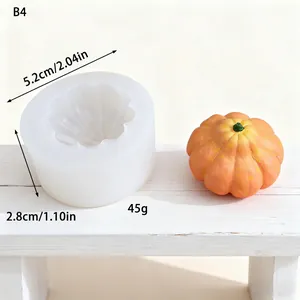 Stampo in silicone a zucca con dimensioni di 5,2 cm e 2,8 cm altezza