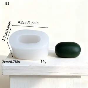 Dimensioni dettagliate stampo in silicone a forma di verdura ovale dolci