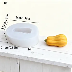Vista dettagliata dello stampo in silicone a forma di zucca con dimensioni e peso specifici