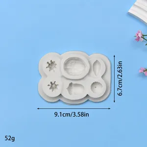 Detailansicht der Nuss- und Eichel-Silikonform mit Maßen 9.1x6.7cm und Gewicht 52g