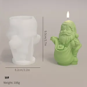 Detail view of Santa Claus silicone mold for DIY candles and soap making