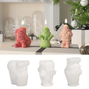 Santa Claus shaped silicone mold for DIY Christmas candles and handmade soaps