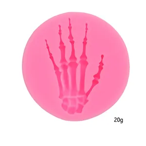 Detailed skeleton hand silicone mold for Halloween DIY cake baking decoration, 20g