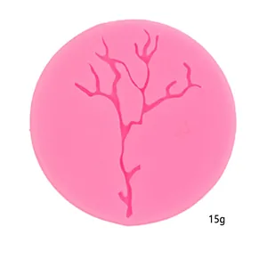 Detailed macro view of 15g pink branch patterned silicone DIY baking mold for Halloween