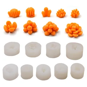 Stampo in Silicone Succulento 3D per Candele Aromaterapiche Fai da Te Pietra Diffusore in Gesso Sapone Artigianale Strumenti