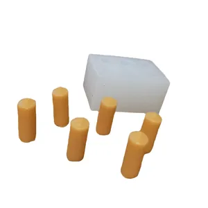 6-hole mini cylinder silicone mold for scented candles and DIY crafts decoration