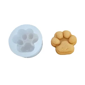 Molde de silicona pata de gato para velas aromáticas y tartas de chocolate.