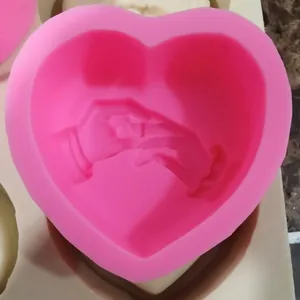 Moule en silicone en forme de cœur pour savon de demande et bougies DIY