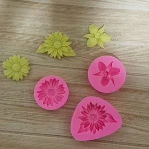 Flower Fondant Silicone Mold Daisy Sunflower Shape Cake Decoration Chocolate DIY Clay Baking Tool For Kitchen Dessert Decoration
