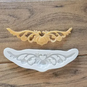 European style ornate floral silicone mold for fondant cake decoration and DIY crafts