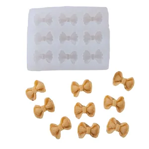 Multifunctional bow-shaped silicone mold for fondant, chocolate and cake decoration