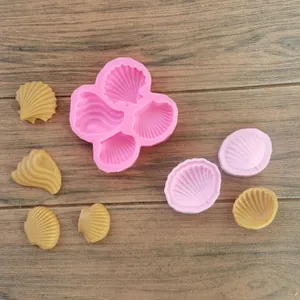 Stampo in Silicone a Forma di Conchiglia Oceanica per Decorazione Torte Cioccolato Fondente Strumento da Forno Rosa Conchiglia Serie Marina