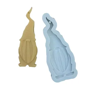 DIY Christmas gnome silicone mold for fondant pendants, keychains, and drip glue crafts