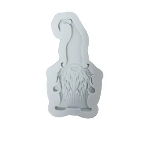 Versatile Christmas gnome silicone mold for DIY fondant, resin jewelry, and chocolate