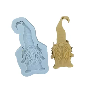 Christmas gnome silicone mold for making resin pendants and fondant cake decors