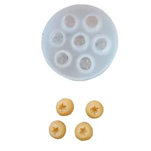 Runde 7-Loch-Silikonform für Beeren, perfekt für realistische Kuchendekorationen