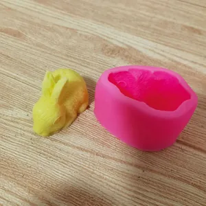 Stampo in Silicone a Forma di Coniglio per Decorazione Torte Fondente Fai-da-Te Pietra Diffusore in Gesso Aromaterapia Auto