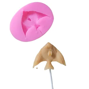 Moule à sucettes en silicone en forme de poisson pour décoration de gâteaux de fondant