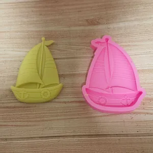 Sailboat silicone mold set for fondant resin clay crafts and DIY home decorations