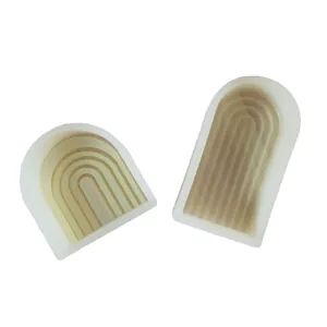 Set of two geometric arch-shaped silicone molds for DIY scented candles and plaster crafts